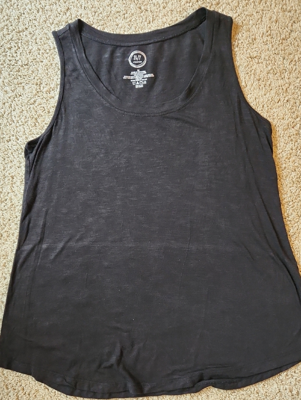 Maurices 24/7 Black Scoop Neck Tank Top